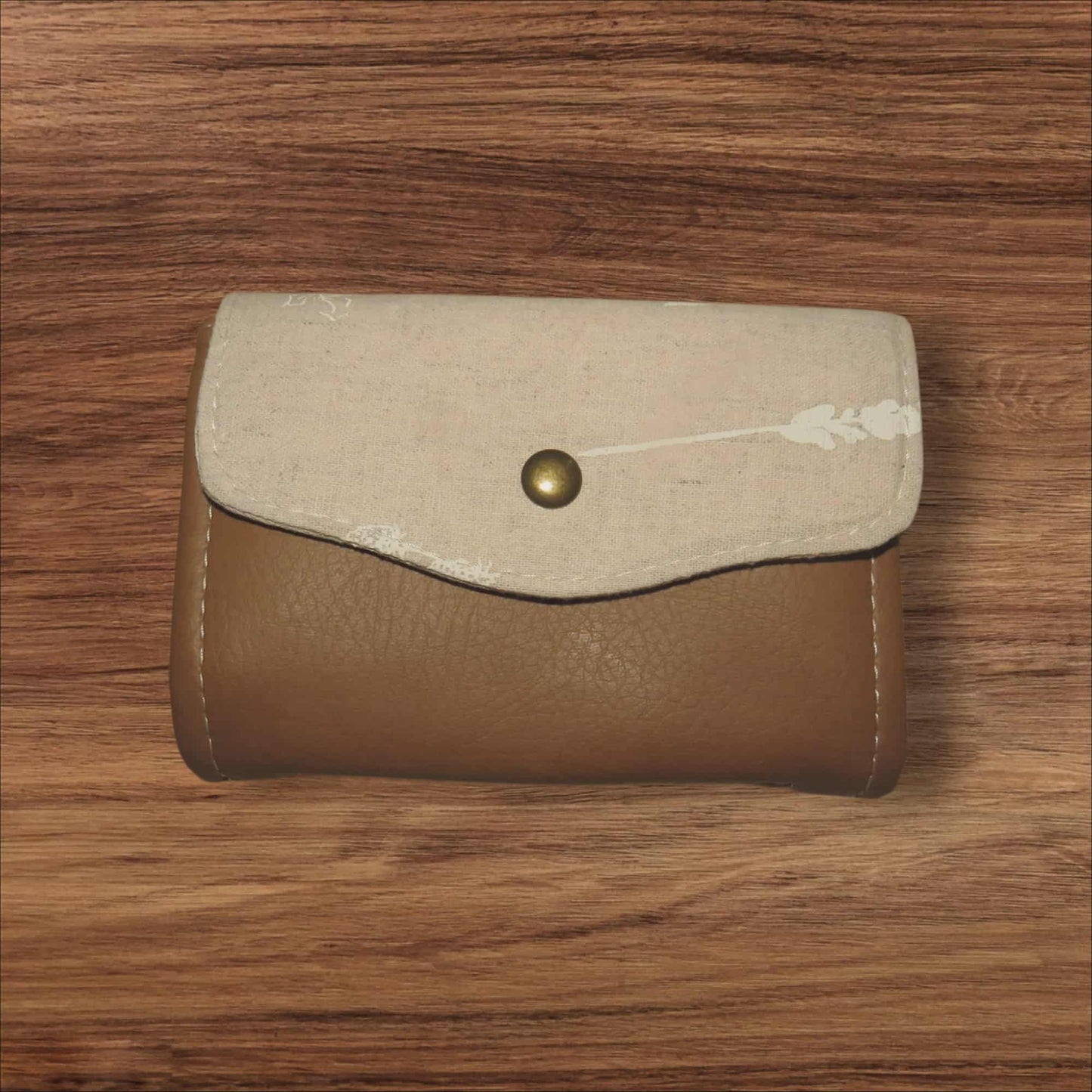 Tan and Cream Small Wallet