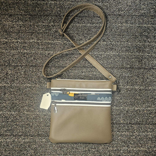 Taupey Brown Zippy Crossbody